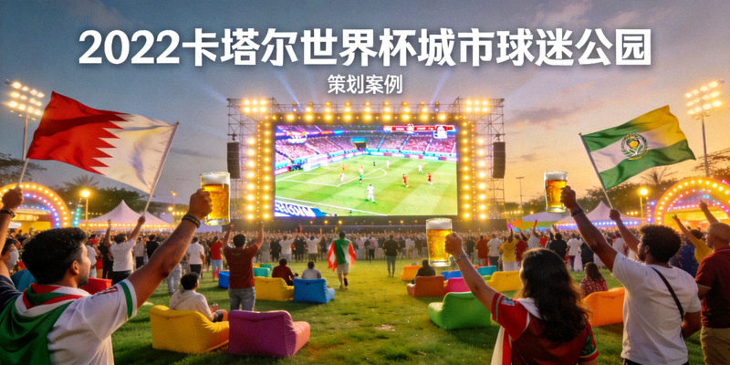 2022卡塔尔世界杯城市球迷公园策划案例 - 巨型屏幕与欢呼人群